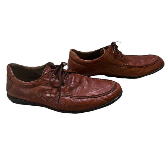 PRADA Men\'s Shoes Brown, Lace-Up, Size 11 US Loafers, boat Moc oxfords main image 10